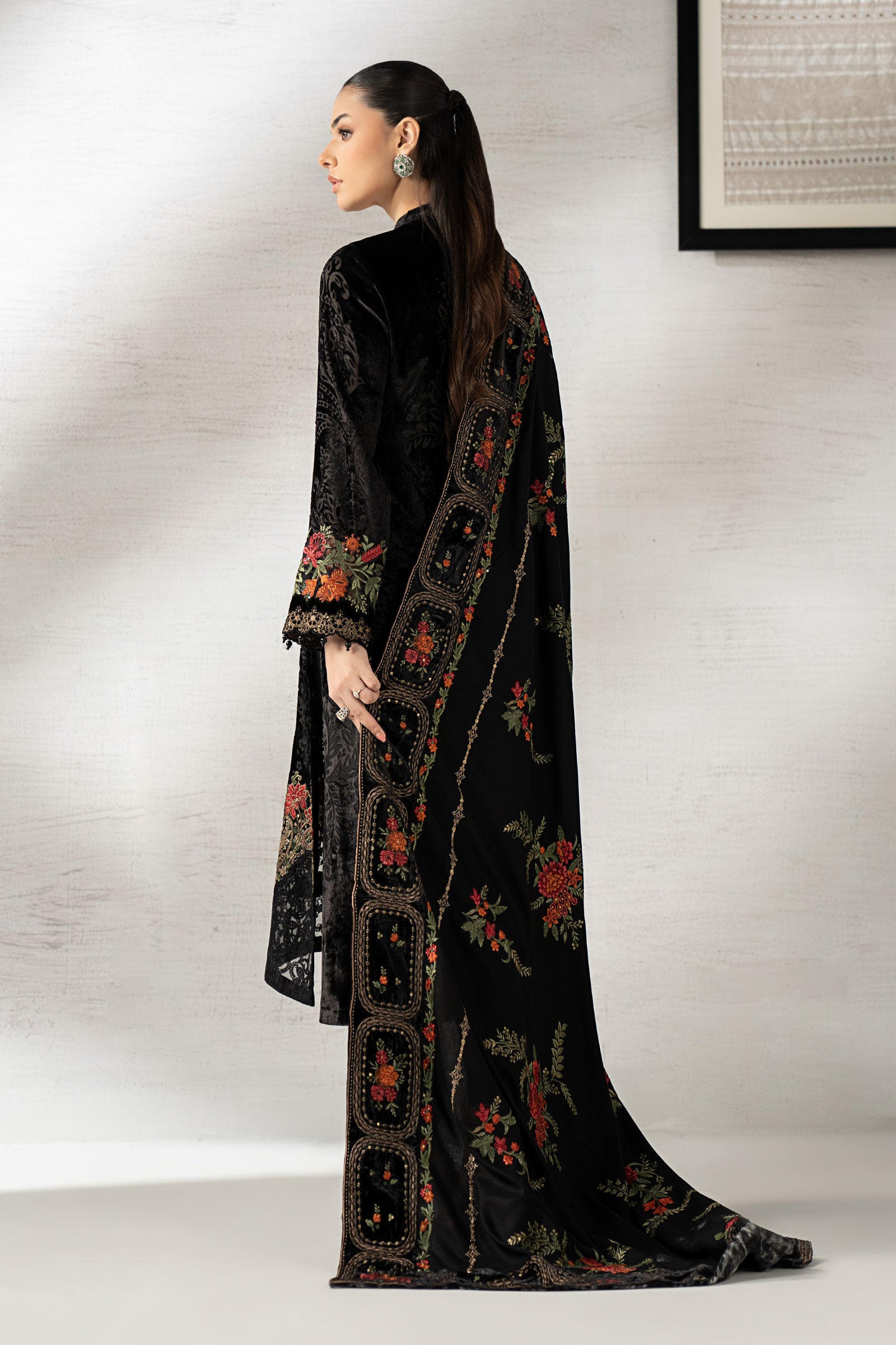 3 Piece Embroidered Palachi Suit