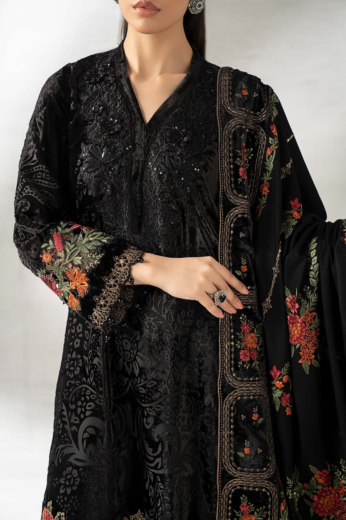 3 Piece Embroidered Palachi Suit