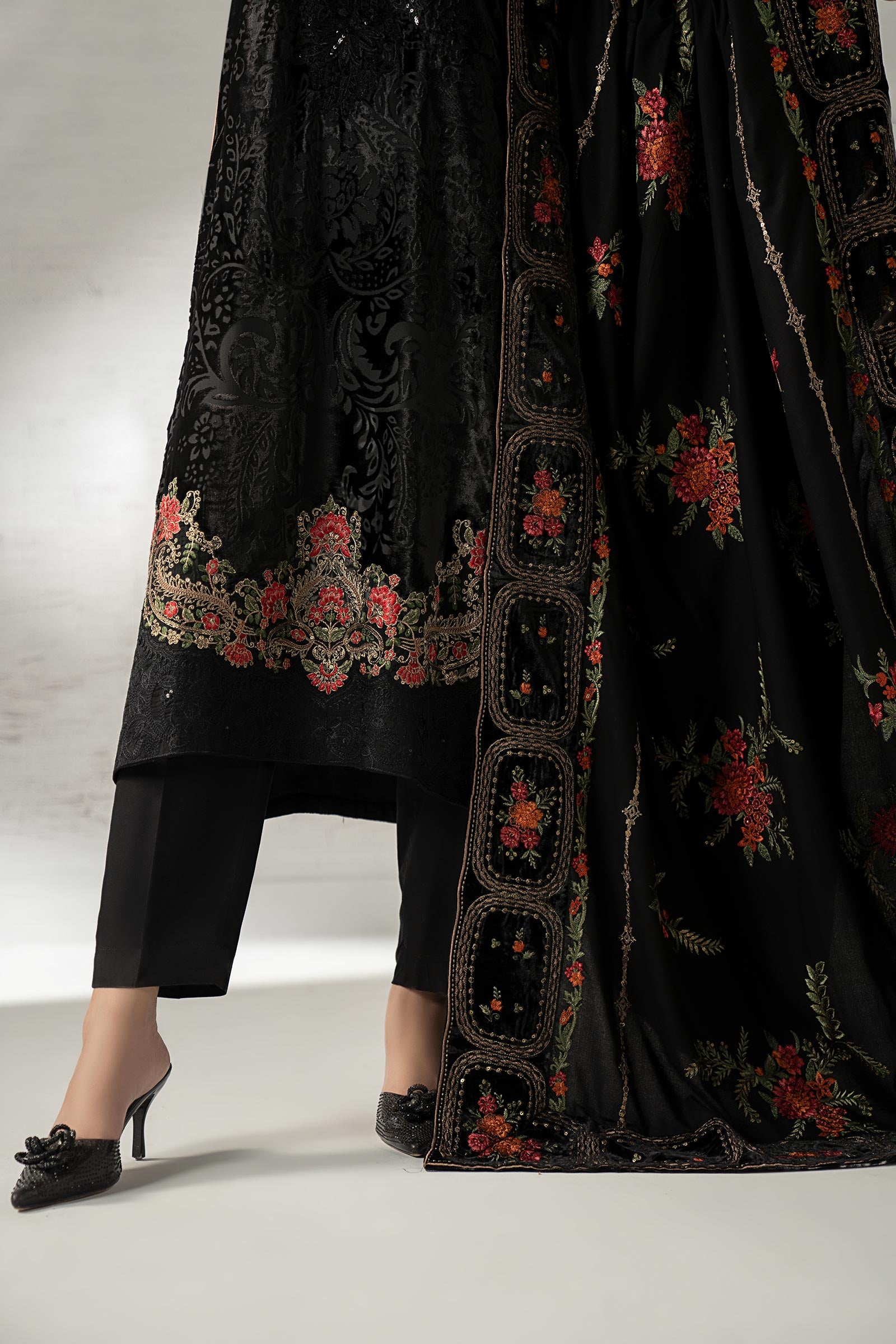 3 Piece Embroidered Palachi Suit