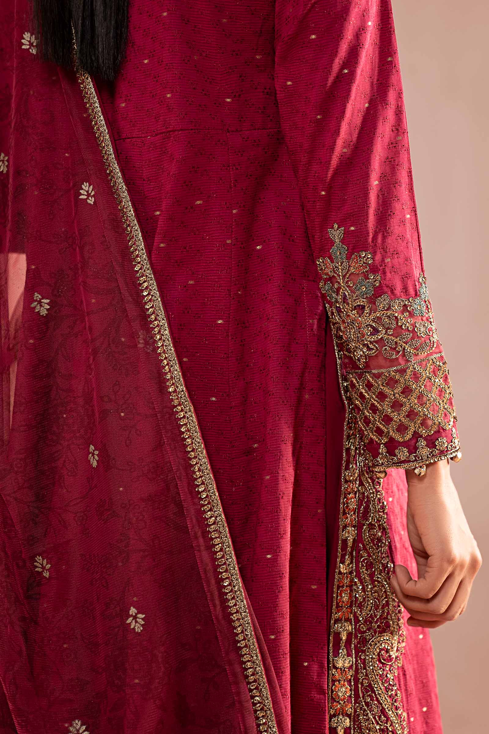 3 Piece Embroidered Filament Viscose Suit