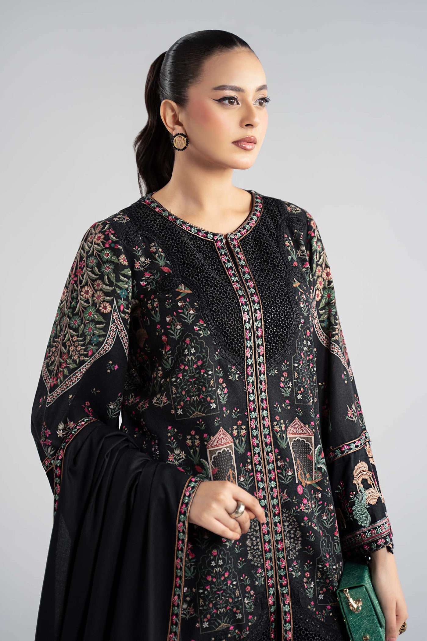 3 Piece Embroidered Khaddar Suit