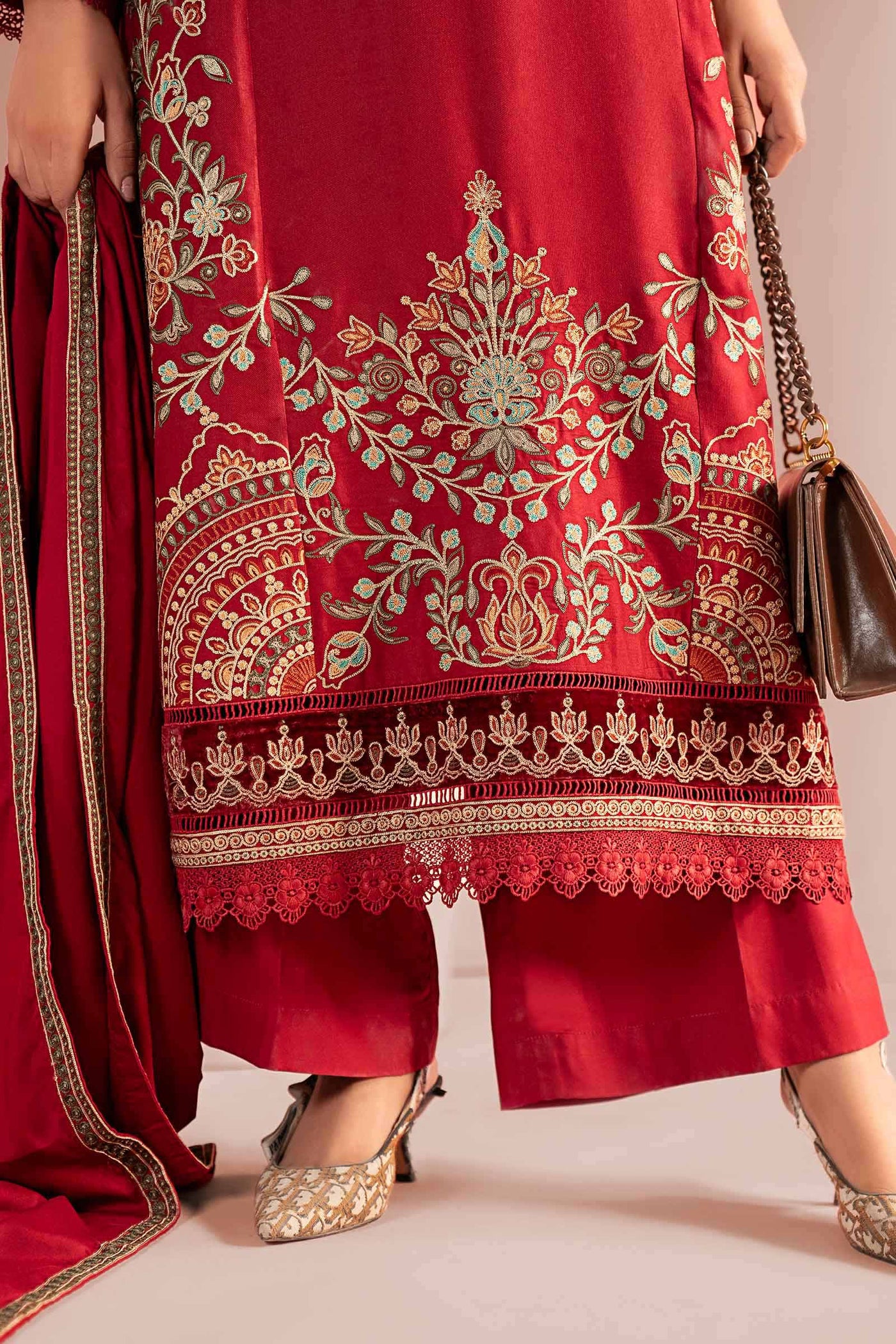 3 Piece Embroidered Marina Suit