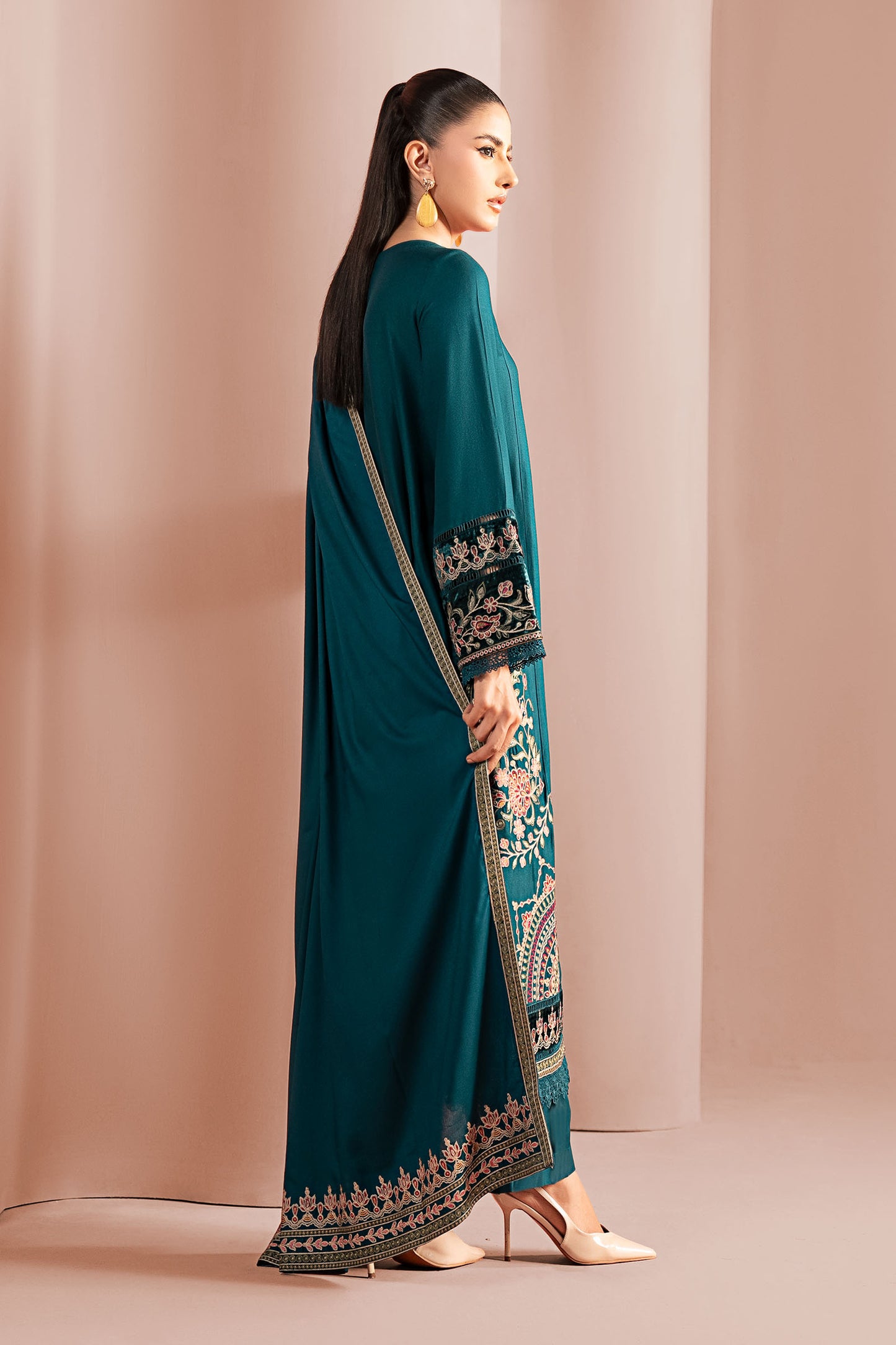 3 Piece Embroidered Marina Suit