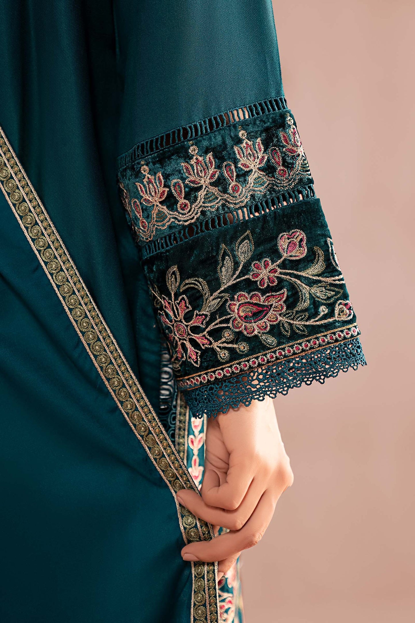 3 Piece Embroidered Marina Suit