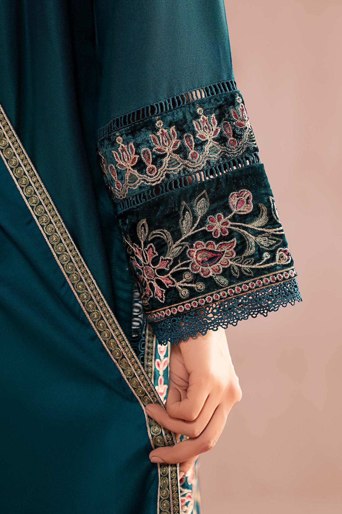 3 Piece Embroidered Marina Suit