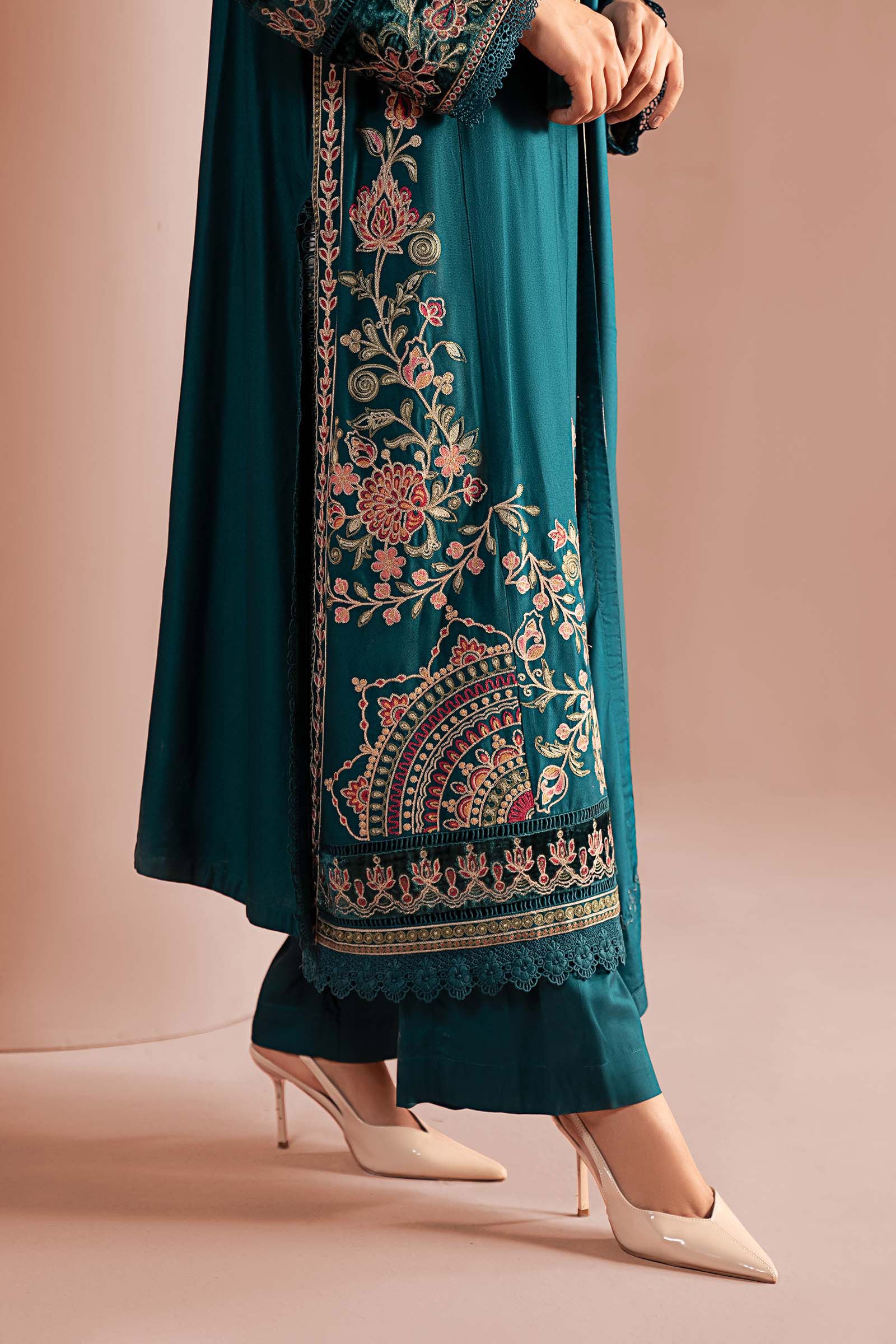 3 Piece Embroidered Marina Suit