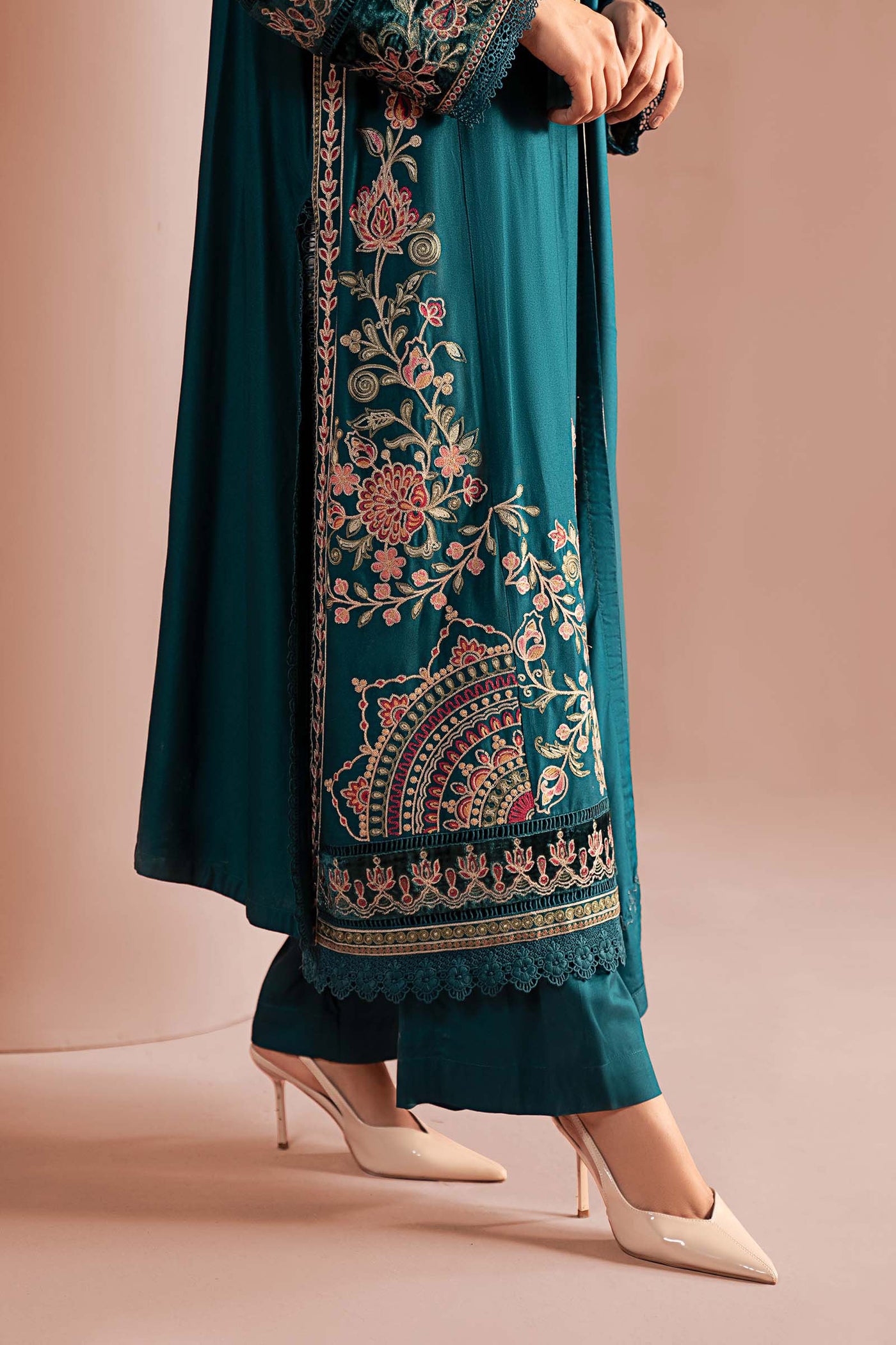 3 Piece Embroidered Marina Suit