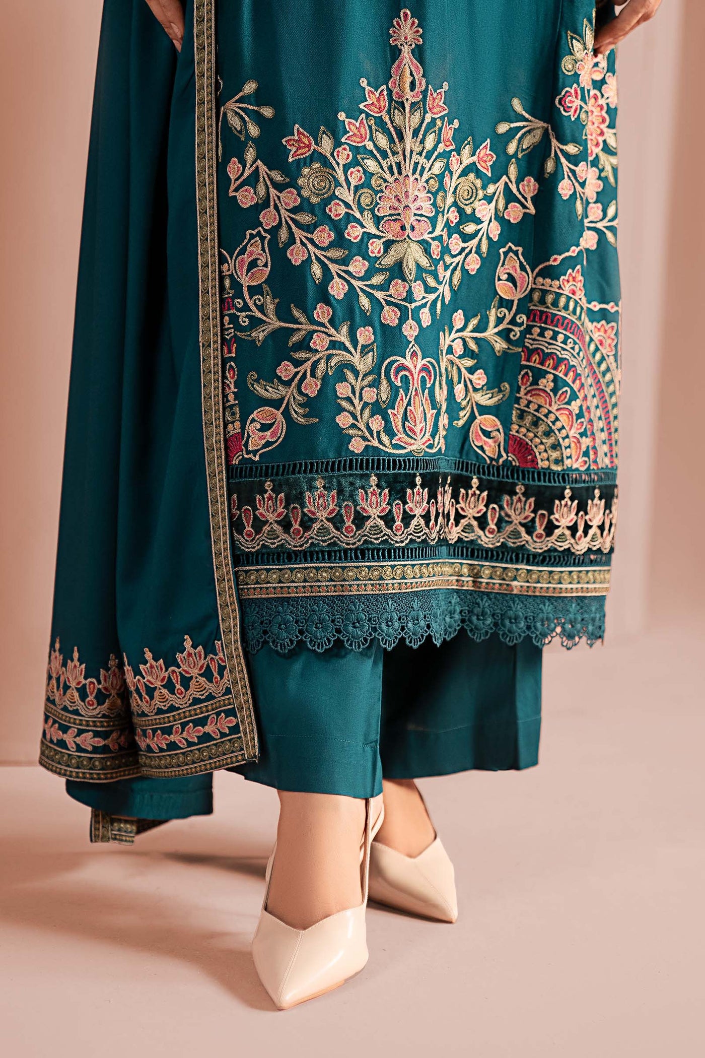 3 Piece Embroidered Marina Suit