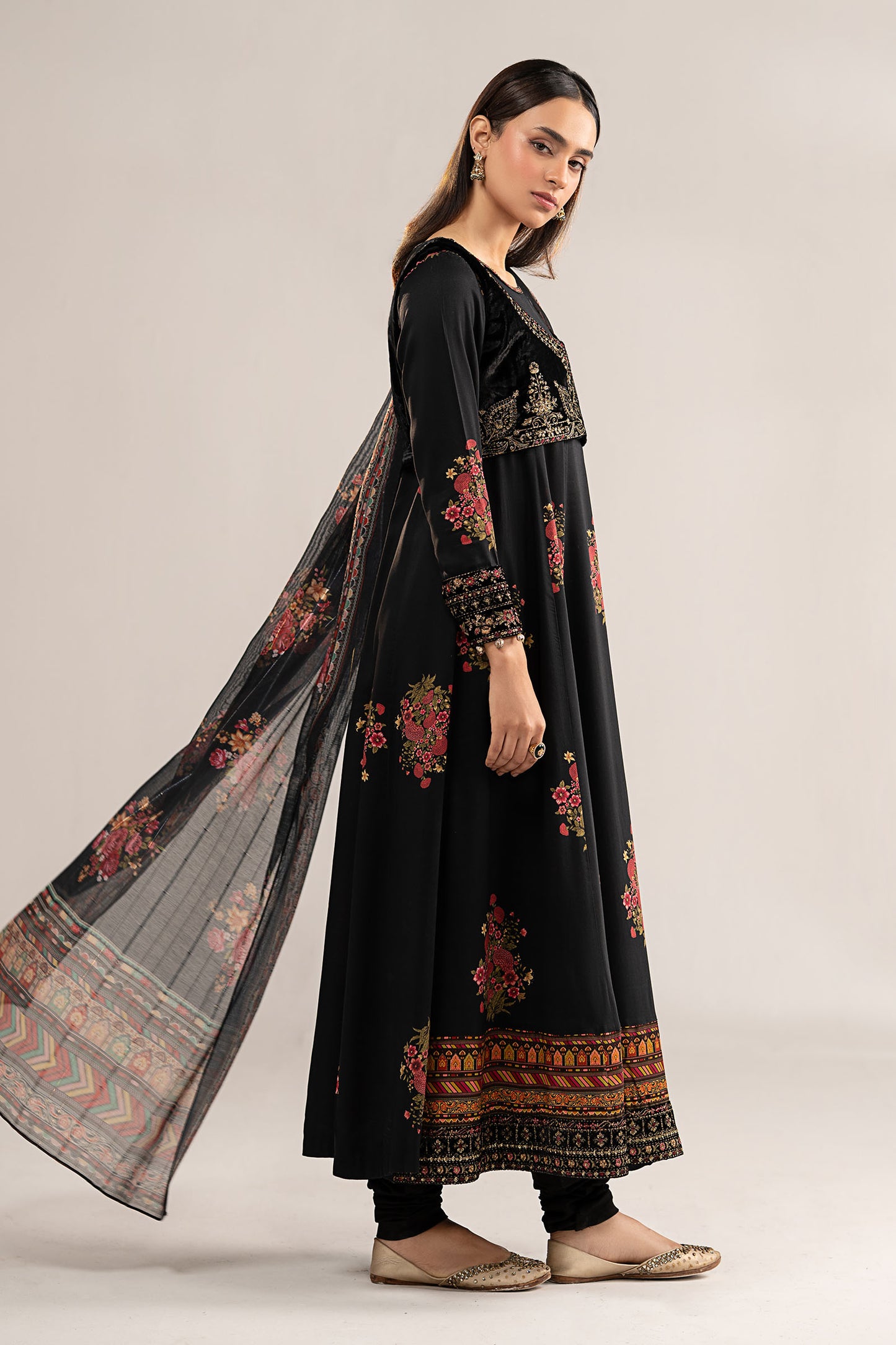 3 Piece Embroidered Linen Suit