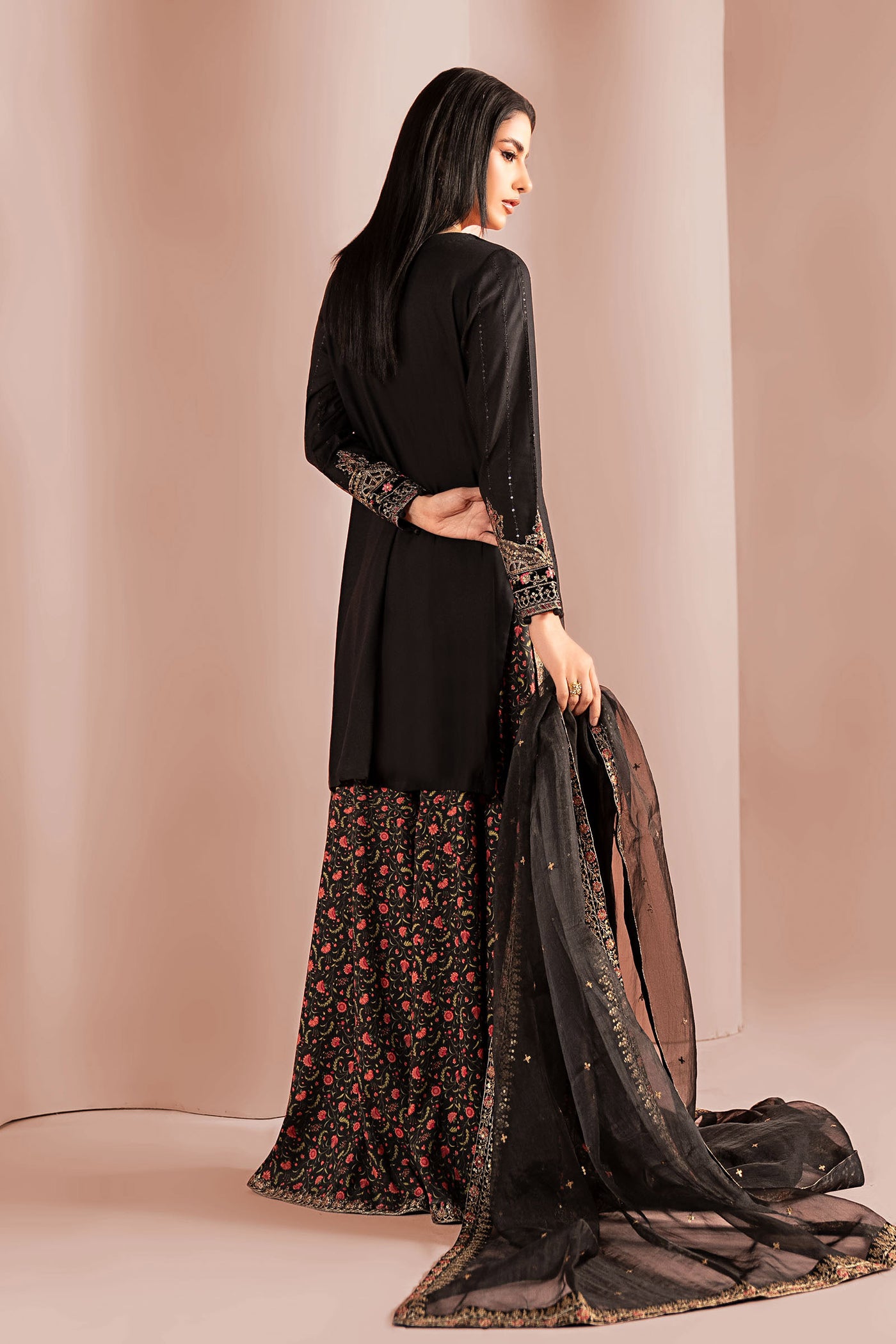 3 Piece Embroidered Linen Suit