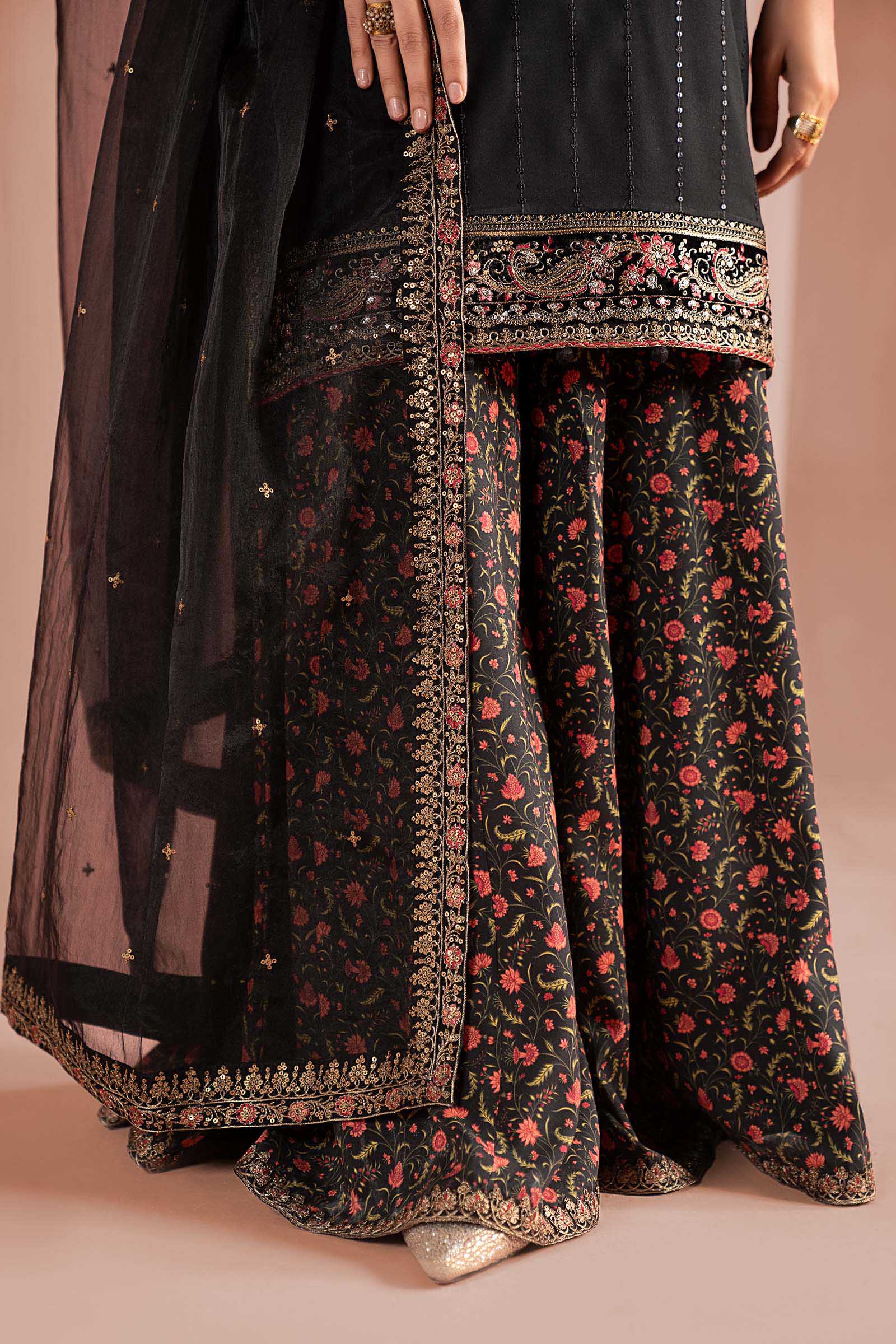3 Piece Embroidered Linen Suit