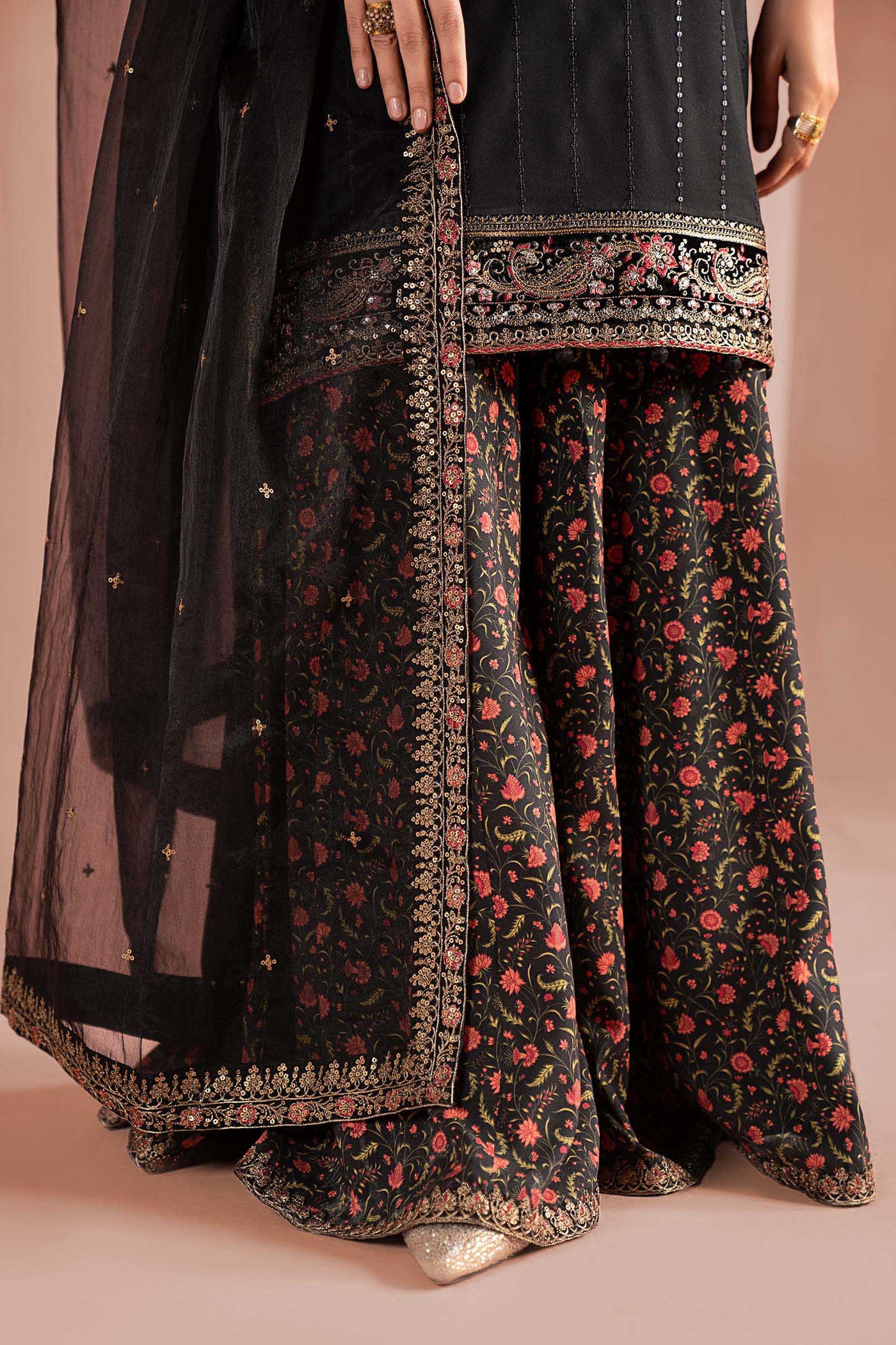 3 Piece Embroidered Linen Suit