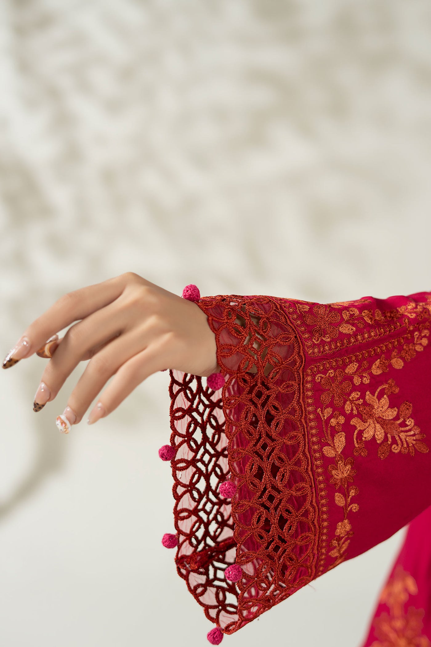 3 Piece Embroidered Marina Suit