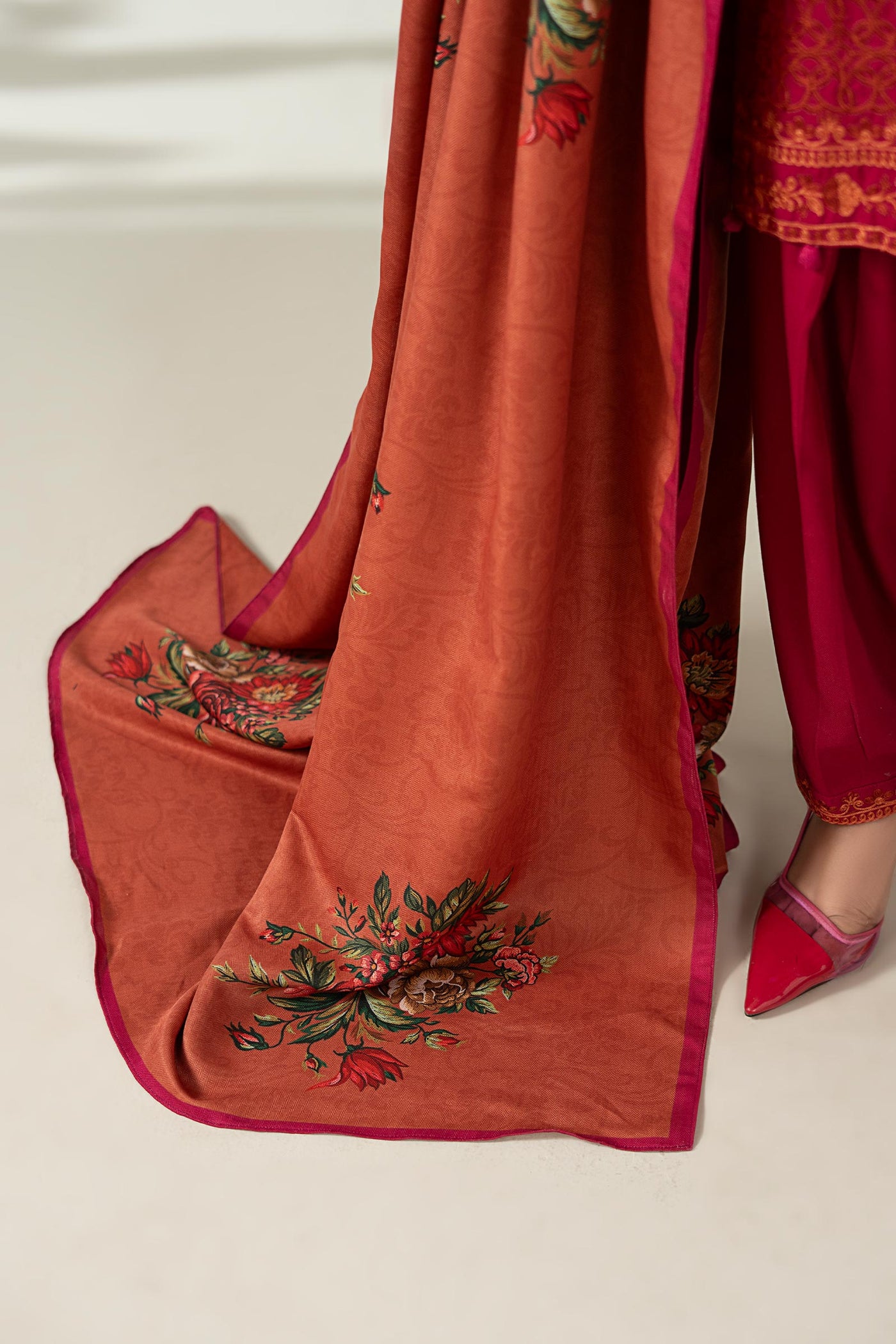 3 Piece Embroidered Marina Suit