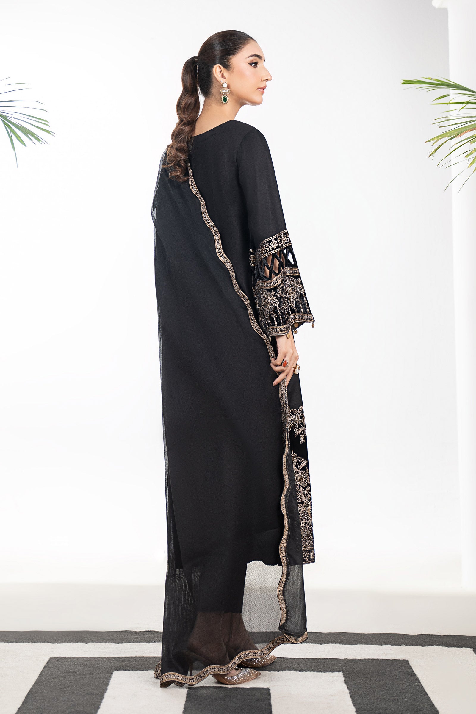 3 Piece Embroidered Marina Suit