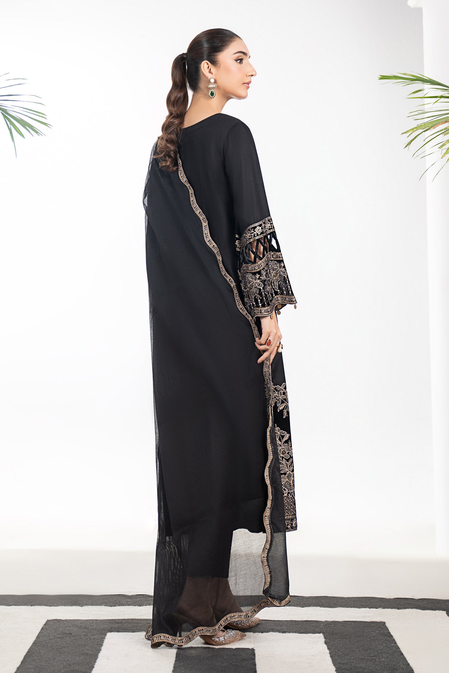 3 Piece Embroidered Marina Suit