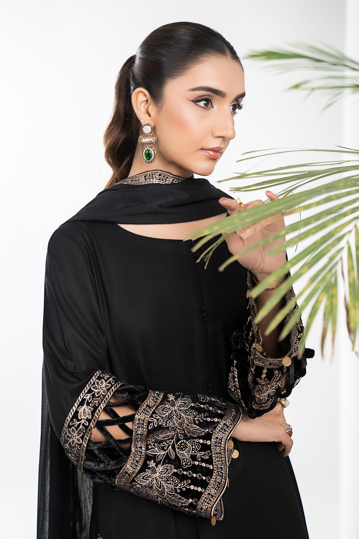 3 Piece Embroidered Marina Suit