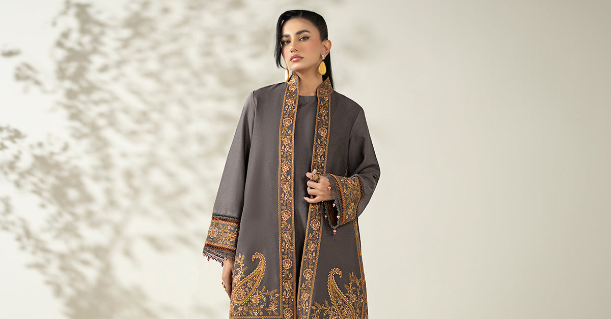 3 Piece Embroidered Khaddar Suit