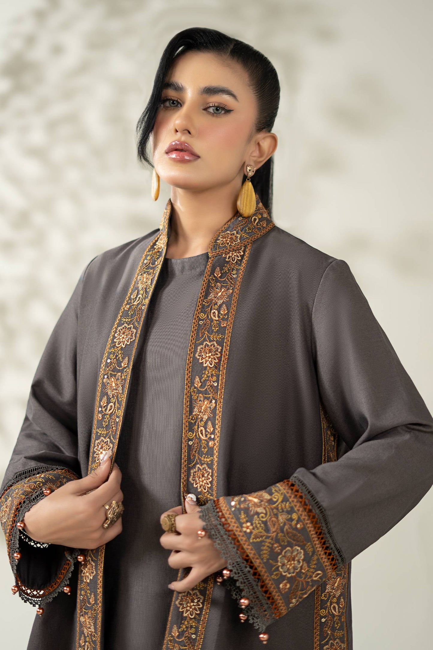 3 Piece Embroidered Khaddar Suit