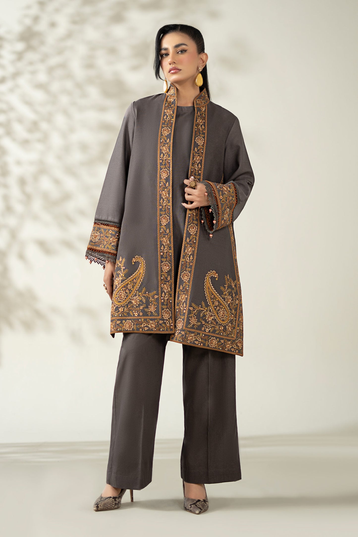 3 Piece Embroidered Khaddar Suit