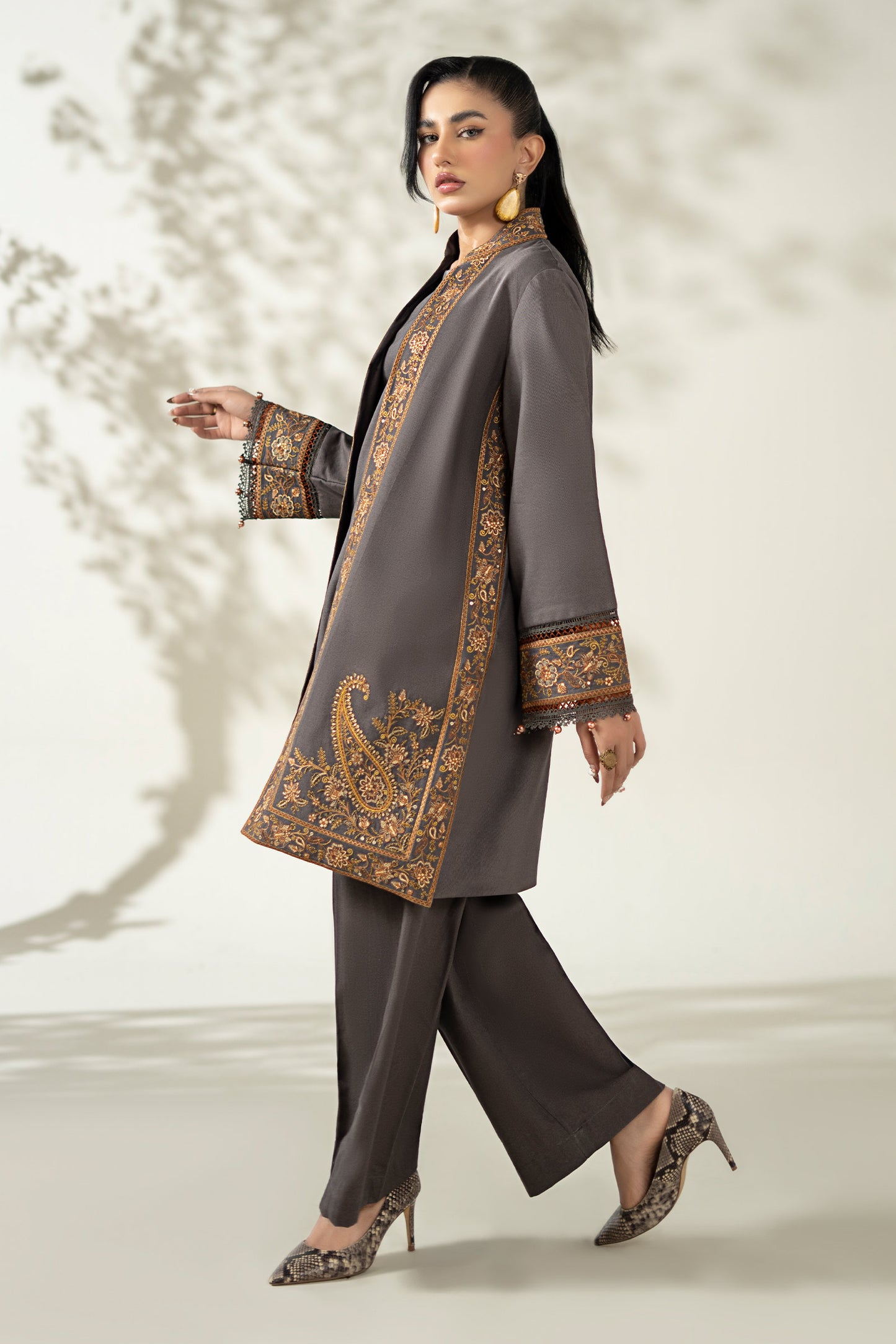 3 Piece Embroidered Khaddar Suit