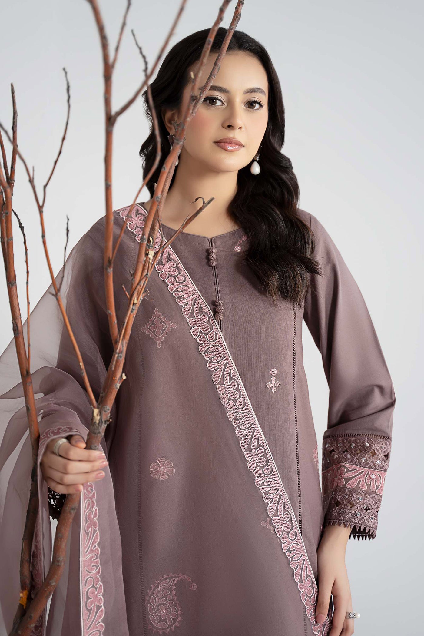 3 Piece Embroidered Marina Suit