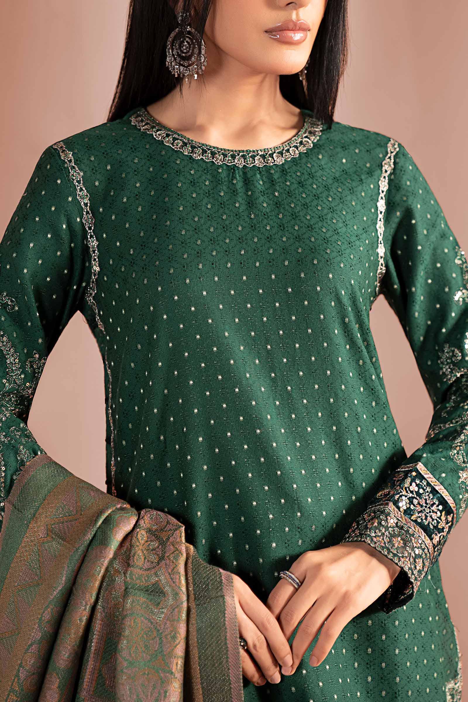 3 Piece Embroidered Viscose Suit