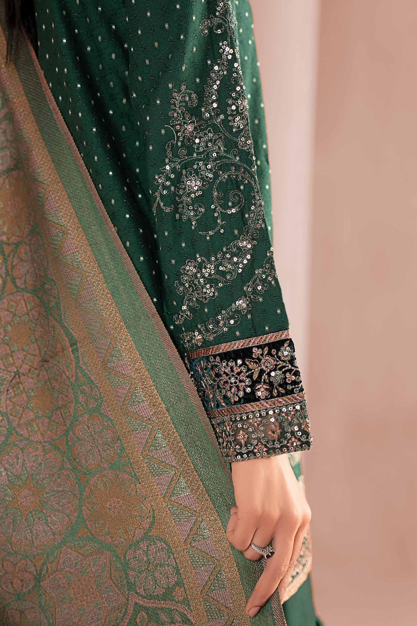 3 Piece Embroidered Viscose Suit