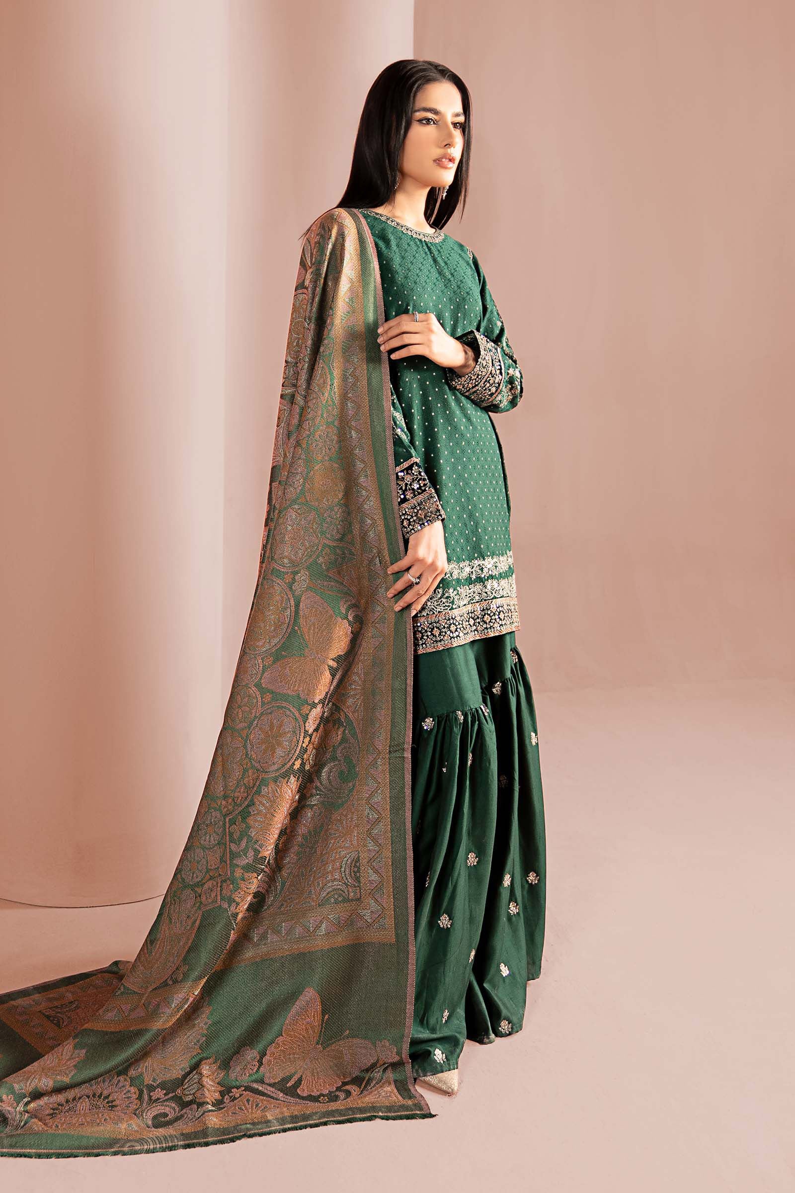 3 Piece Embroidered Viscose Suit