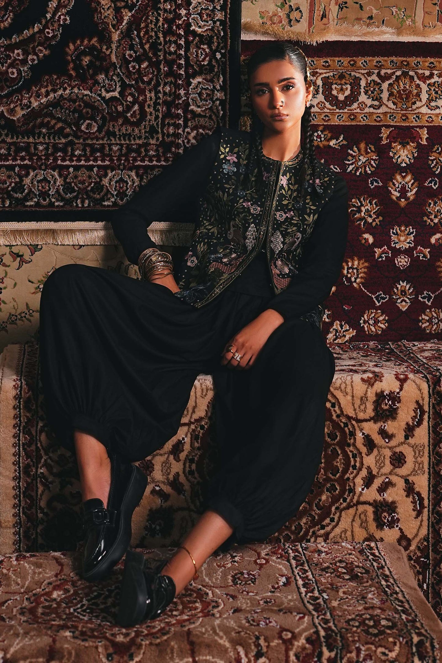 3 Piece Embroidered Khaddar Suit