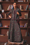 Embroidered Pk Raw Silk Skirt Set