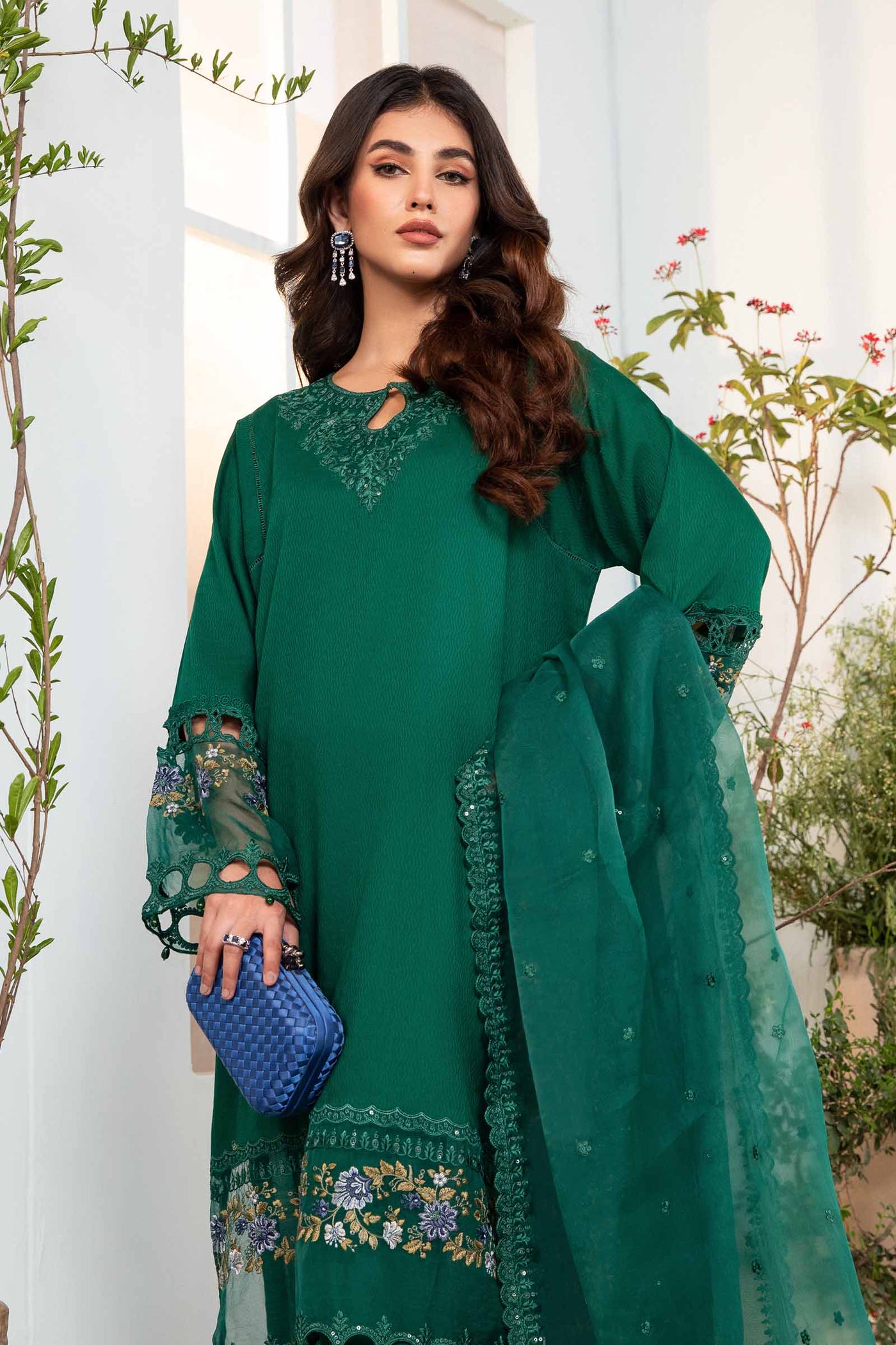 3 Piece Dyed Lawn Suit
