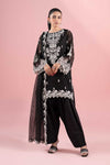 3 Piece Embroidered Cotton Net Suit