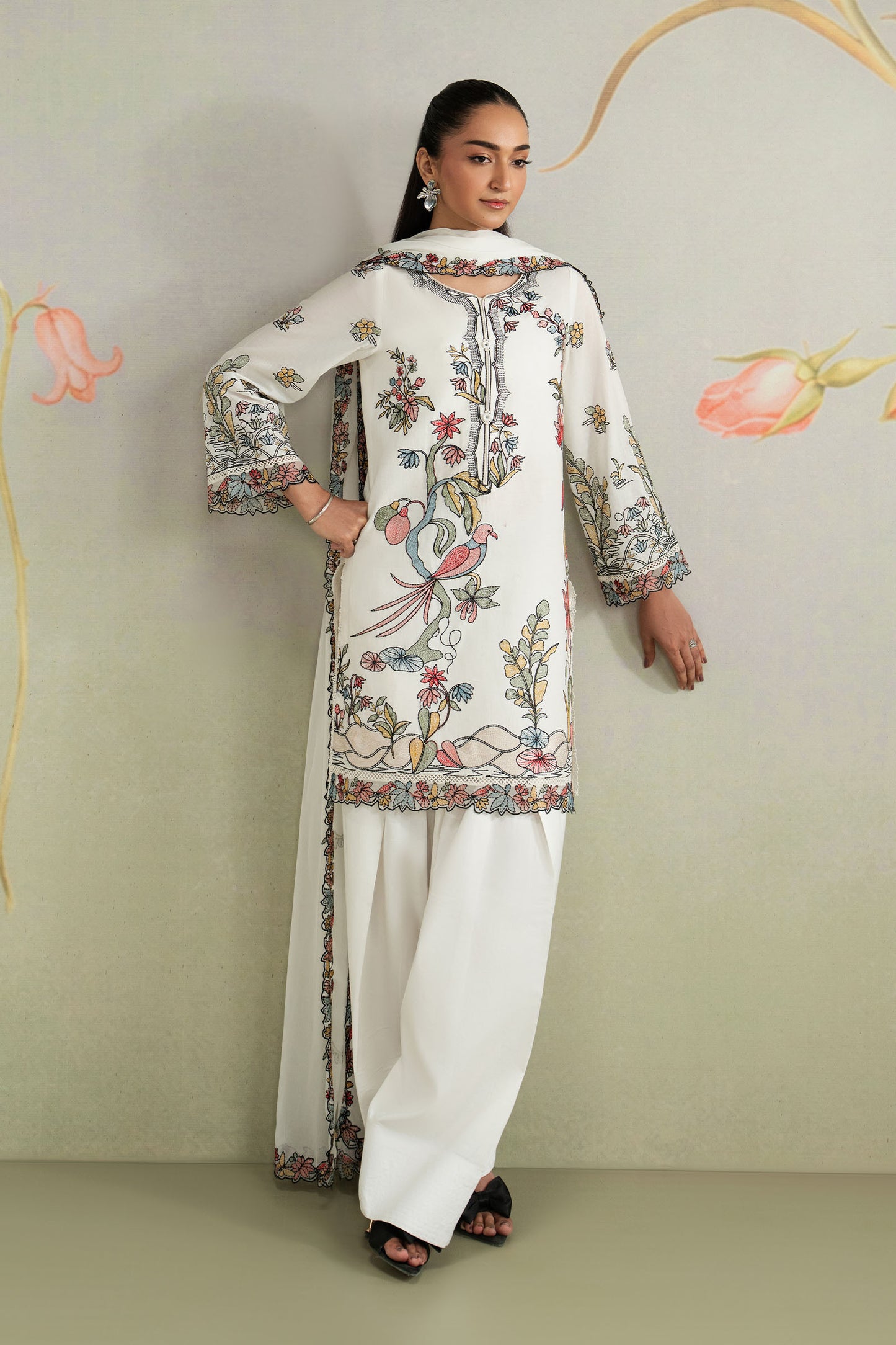 3 Piece Embroidered Lawn Suit