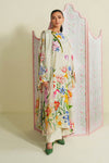 3 Piece Embroidered Raw Silk Suit