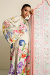 3 Piece Embroidered Raw Silk Suit