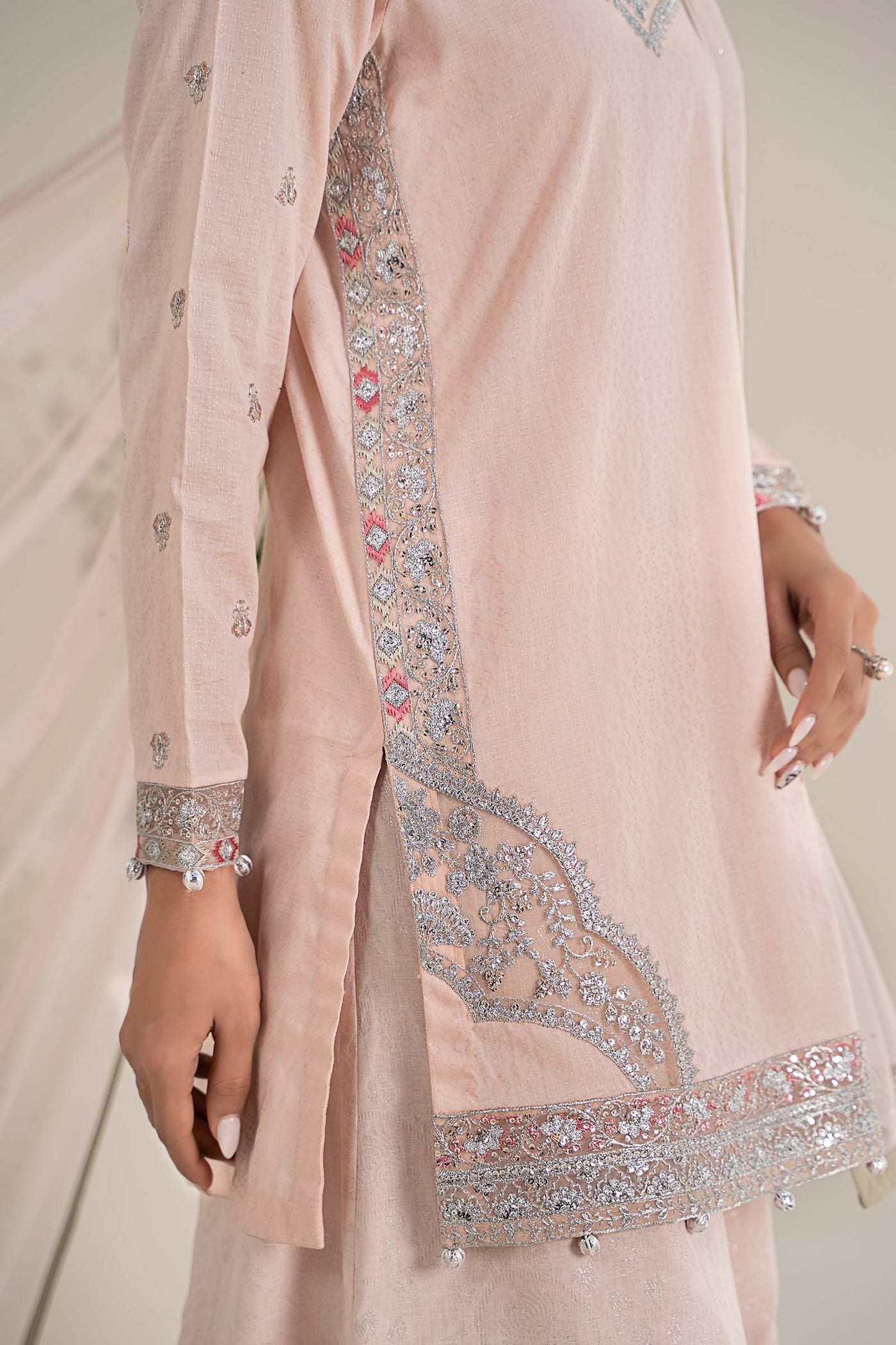 3 Piece Embroidered Dobby Lawn Suit