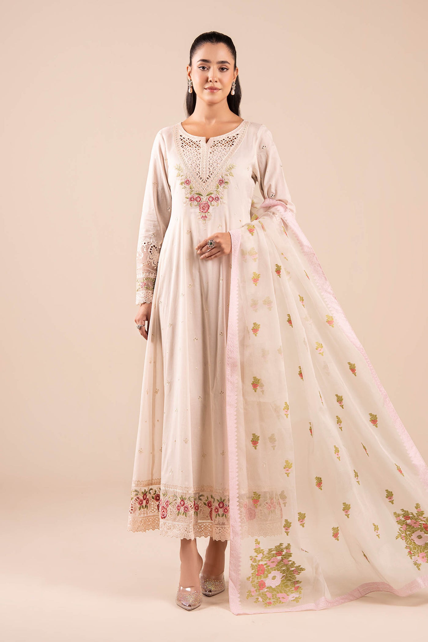3 Piece Embroidered Lawn Suit |  DW-EA25-22