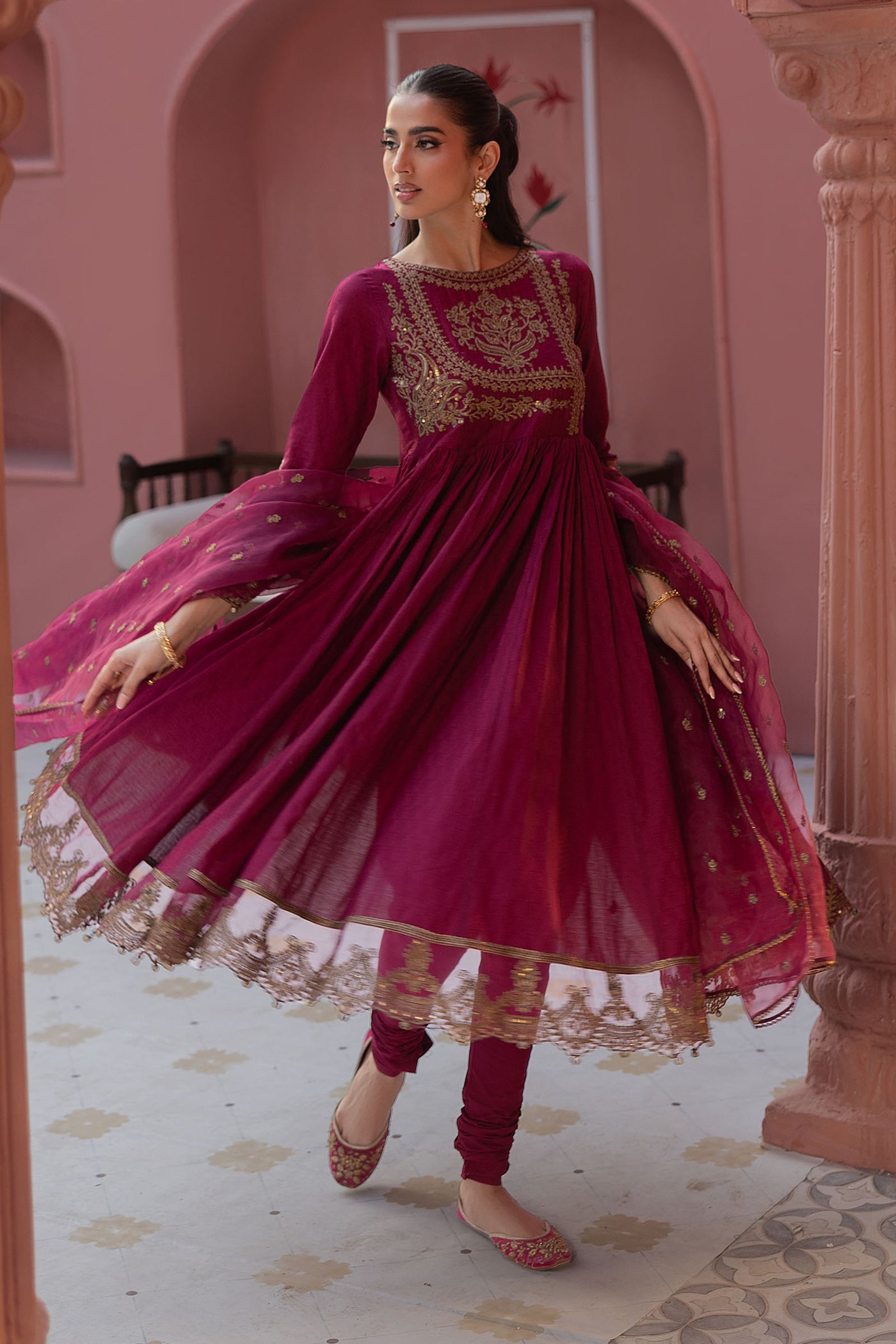 3 Piece Embroidered Self Jacquard Lawn Suit | DW-EF25-43