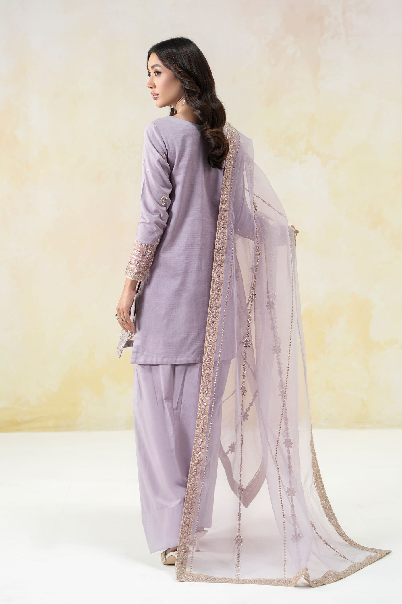 3 Piece Embroidered Dobby Lawn Suit