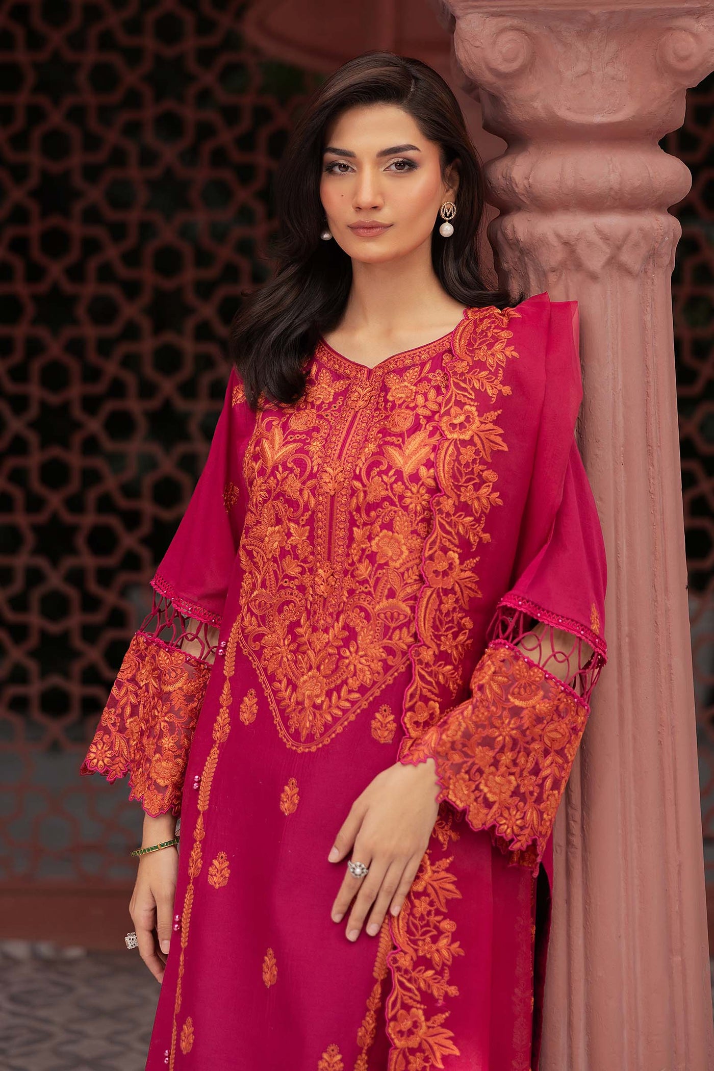 3 Piece Embroidered Lawn Suit | DW-EF25-95