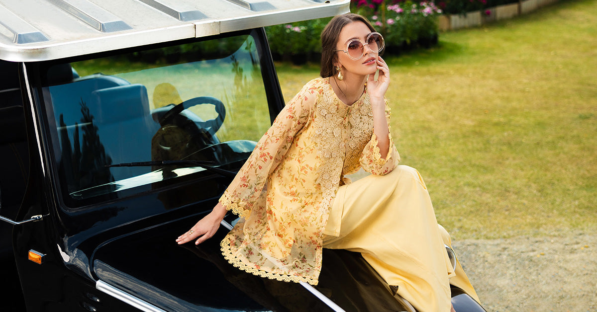 3 Piece Embroidered Cotton Net Suit