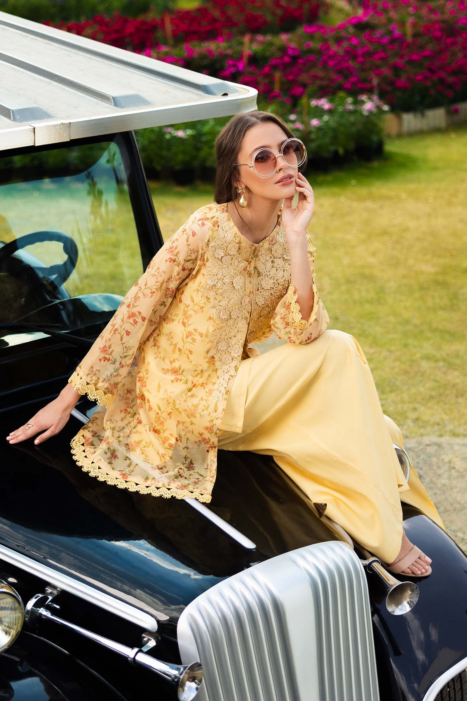 3 Piece Embroidered Cotton Net Suit