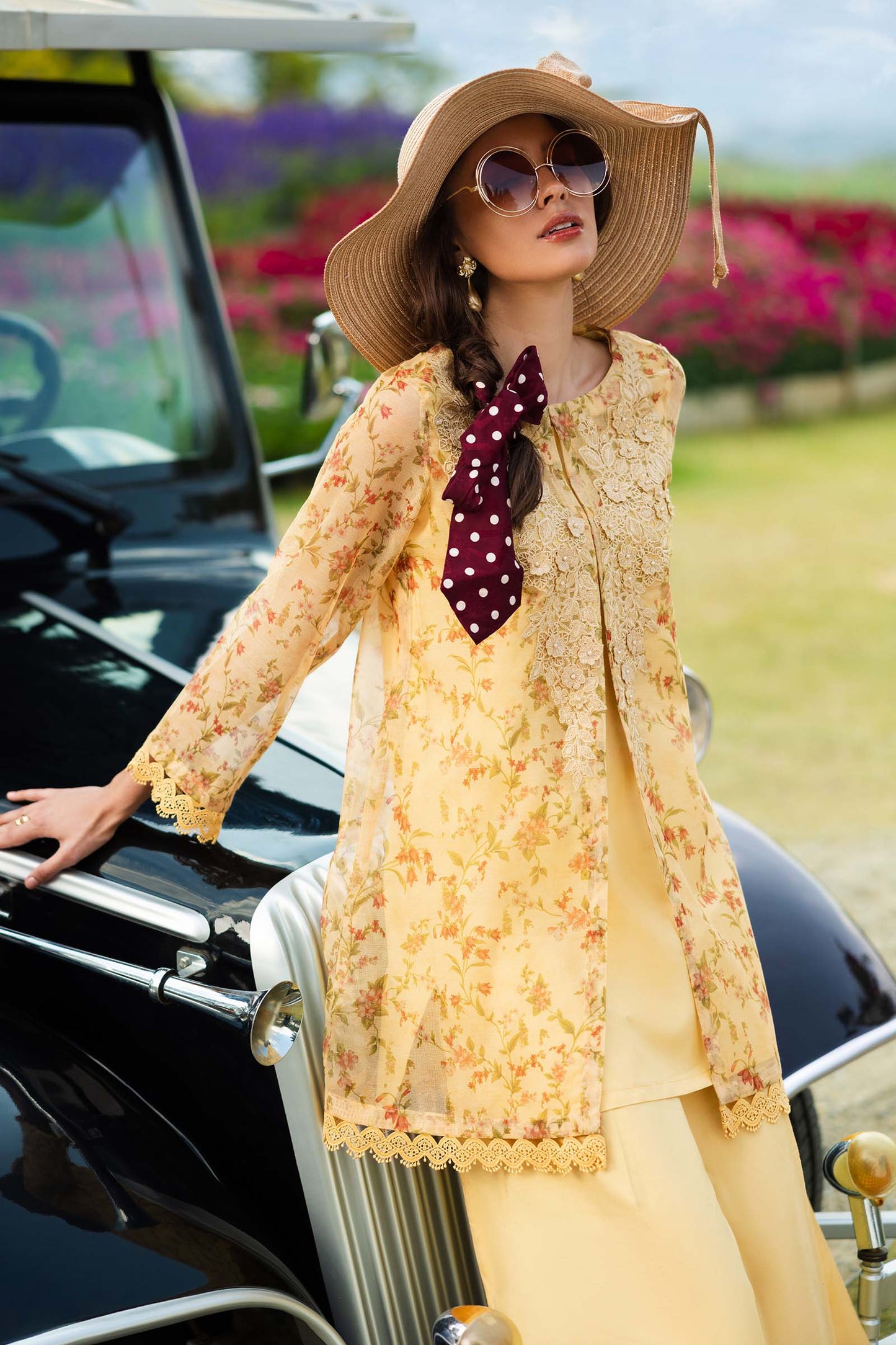 3 Piece Embroidered Cotton Net Suit