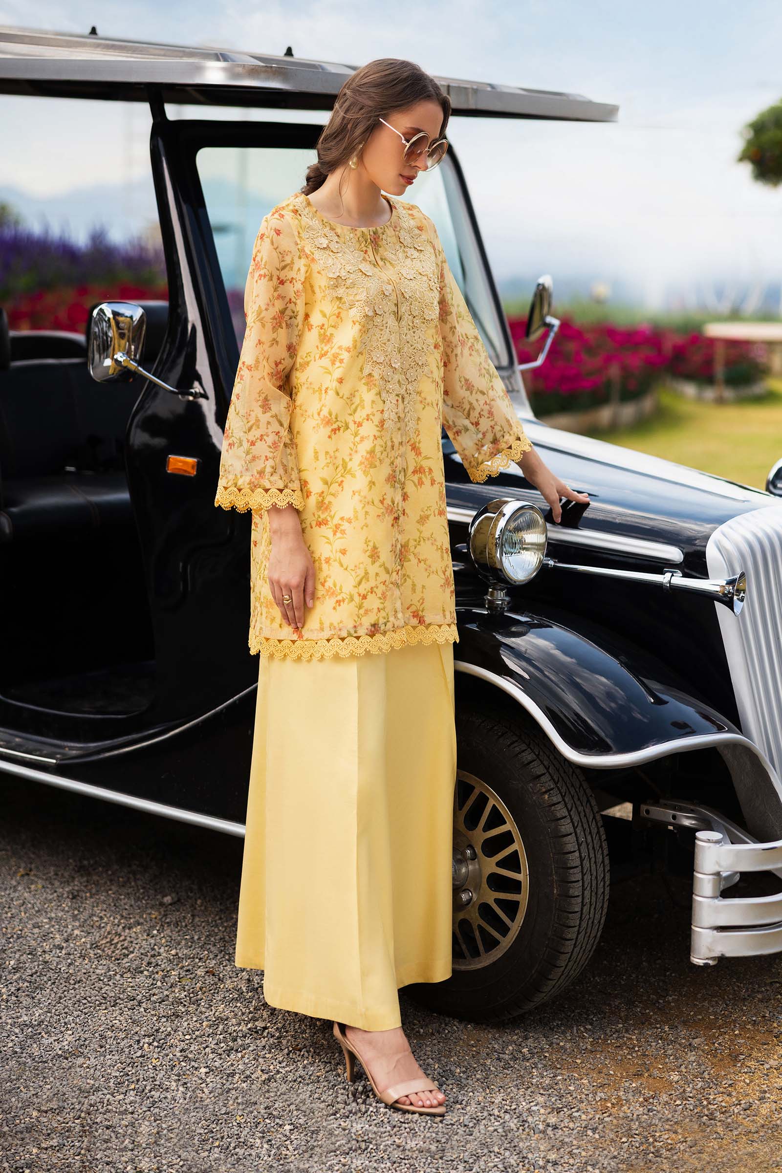 3 Piece Embroidered Cotton Net Suit