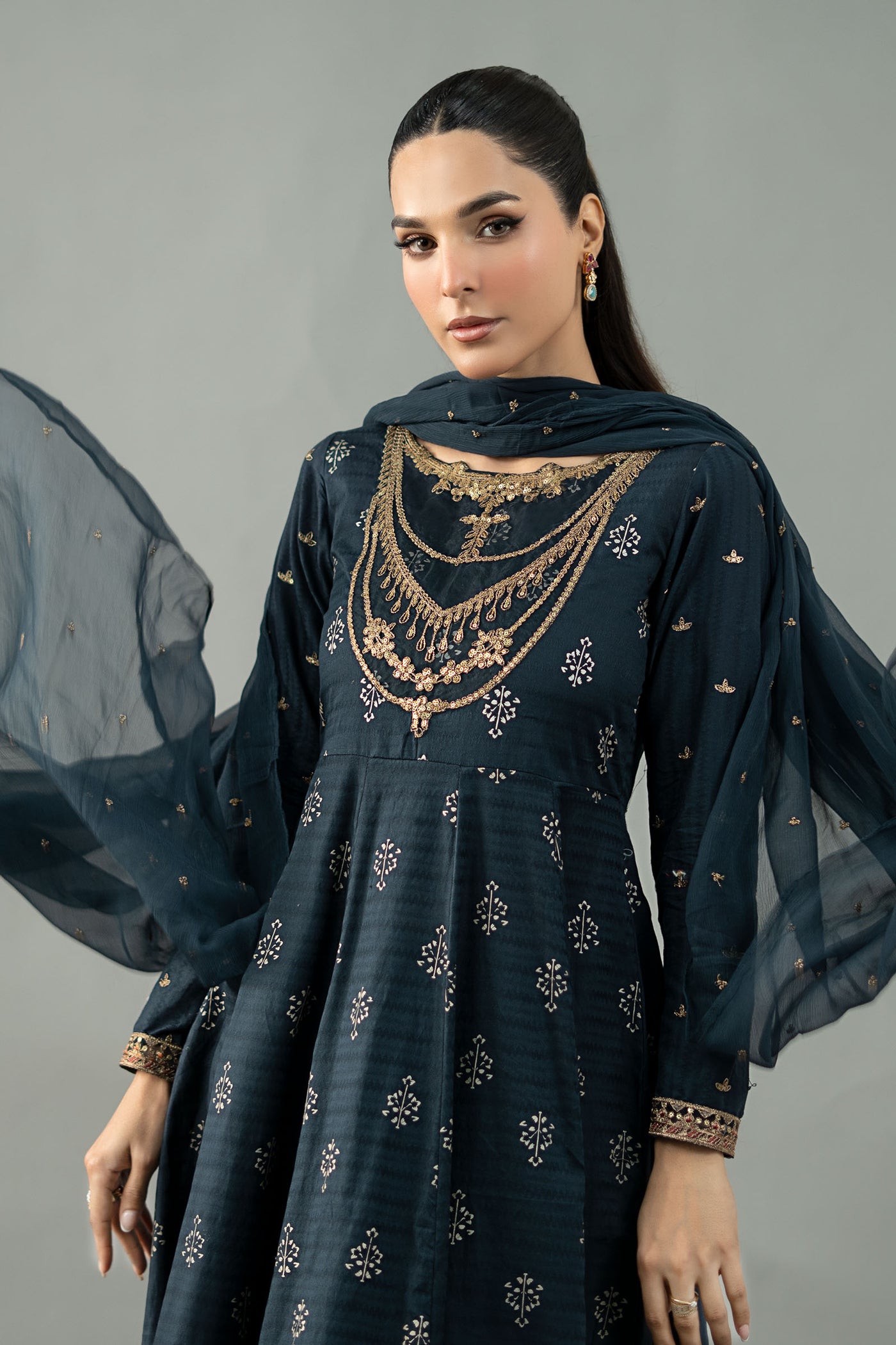 3 Piece Embroidered Suit | DW-EF21-04R1