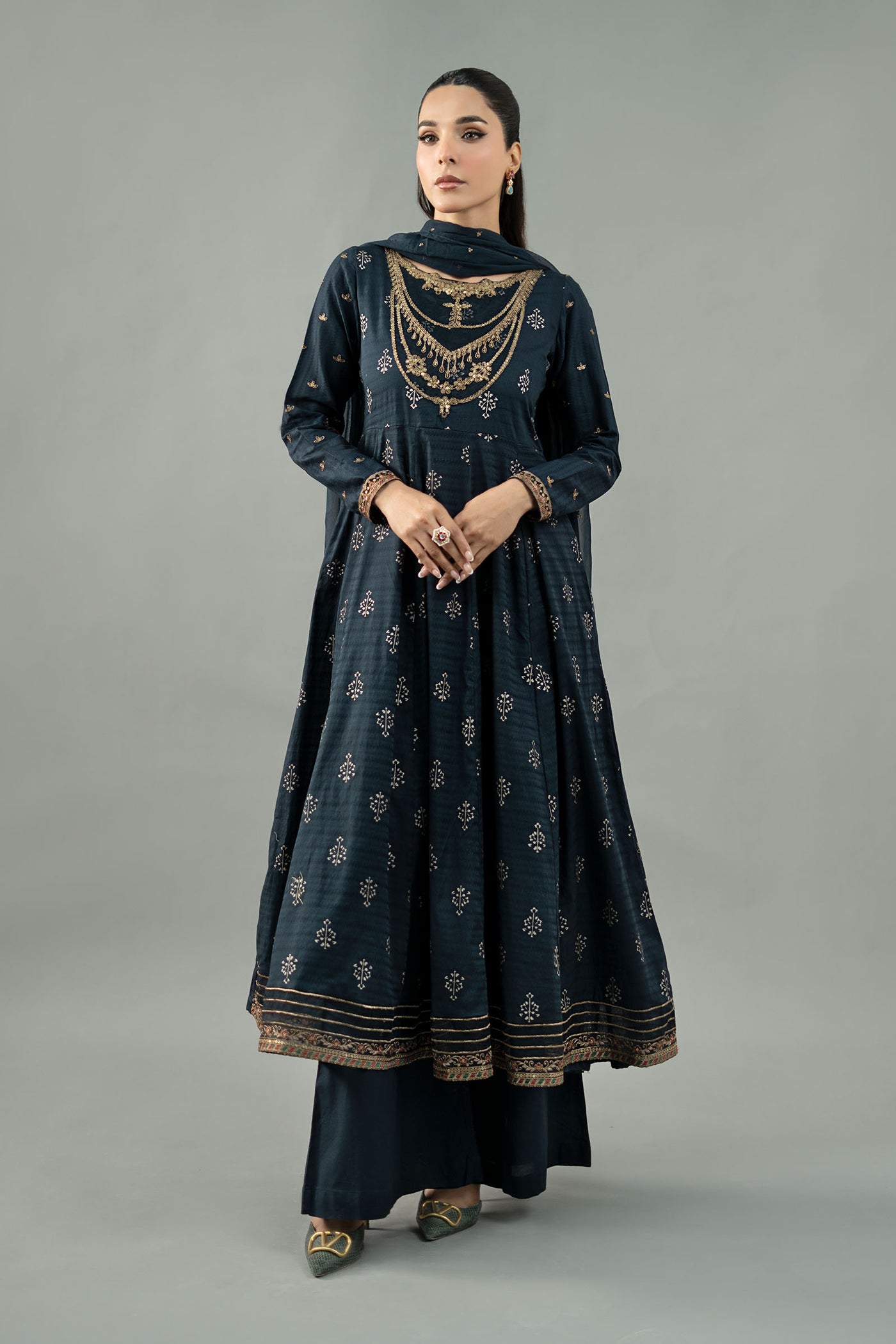 3 Piece Embroidered Suit | DW-EF21-04R1