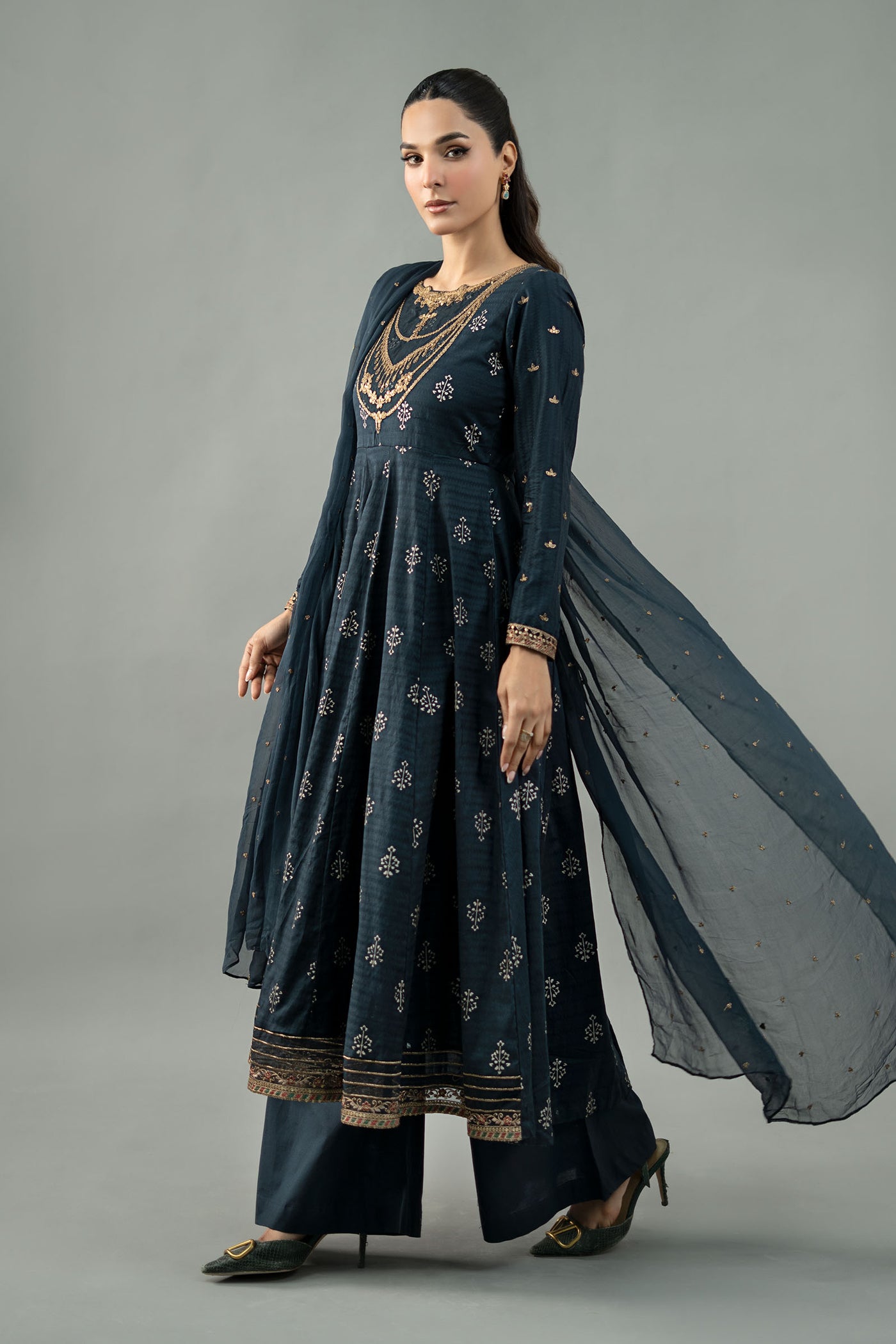 3 Piece Embroidered Suit | DW-EF21-04R1