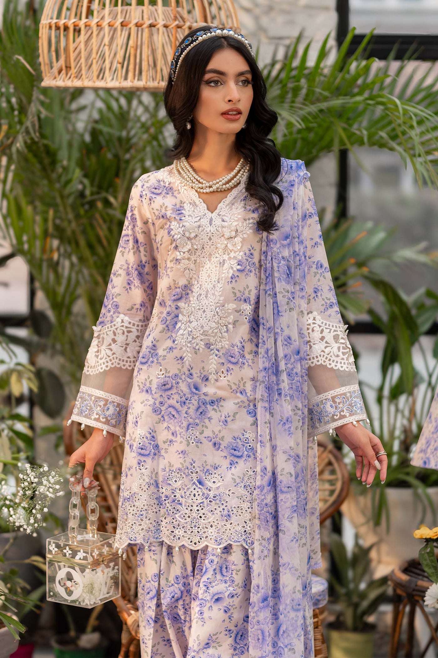 3 Piece Printed Lawn Suit | DW-EF25-36