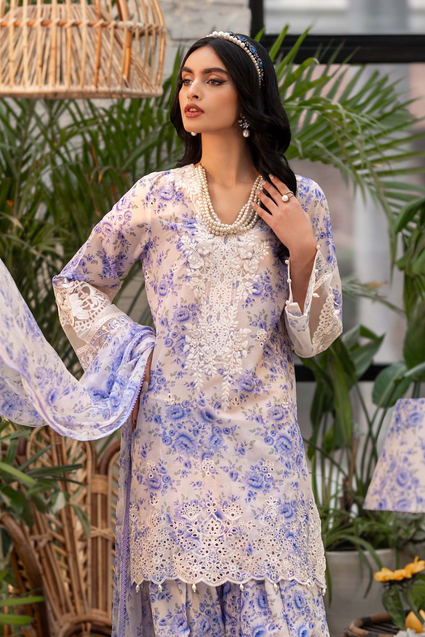 3 Piece Printed Lawn Suit | DW-EF25-36